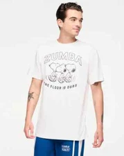 Zumba X Peanuts Unisex Tee - 1 Size Fits Most!  White! New! Free Shipping!
