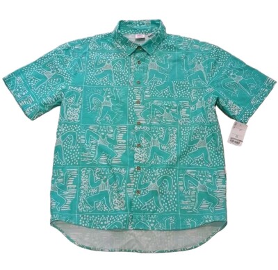 NEW Quicksilver x Stranger Things Short Sleeve Shirt Turquoise Men's S Hawaiian 
