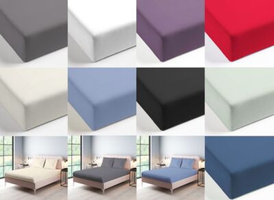 Spannbettlaken Mistral Home Perkal Uni Bettlaken Laken Ägyptische Baumwolle Bett