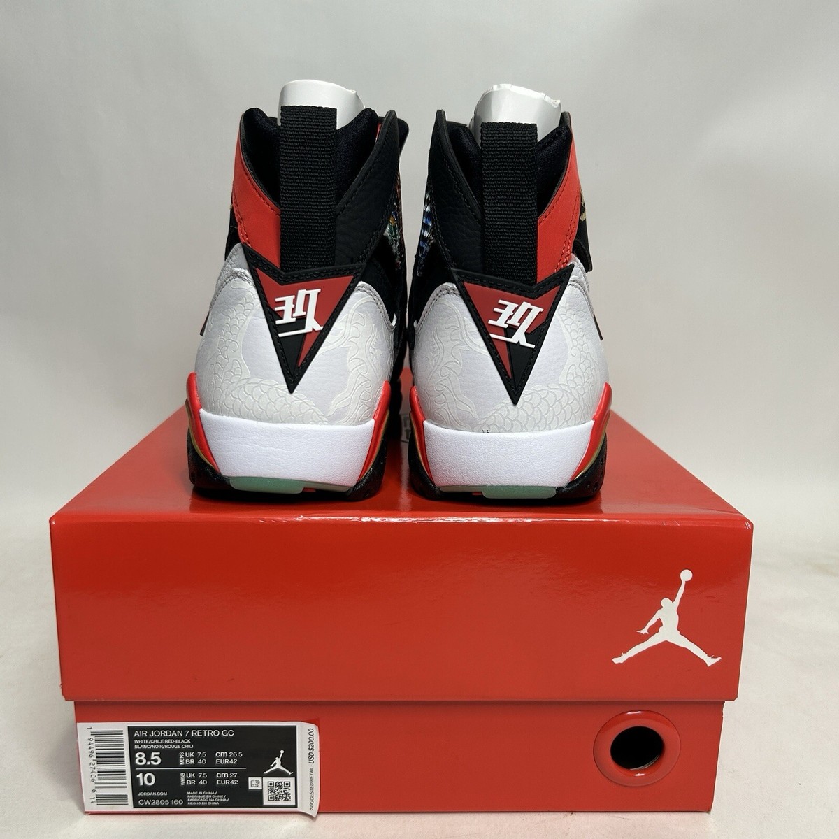 THE Chinery COLLECTION 値下げしました Jordan 7 Retro Greater China CW2805-160 White/Red/Black 7-15
