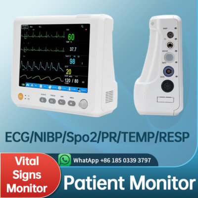 Medical 6-parameter Patient Monitor 8 Inch Digital Screen Vital Signs Monitor