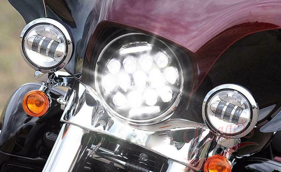 Faro LED de 7 pulgadas 140 W para Harley Davidson Street Glide Special FLHXS FLHX Foto 2 de 4