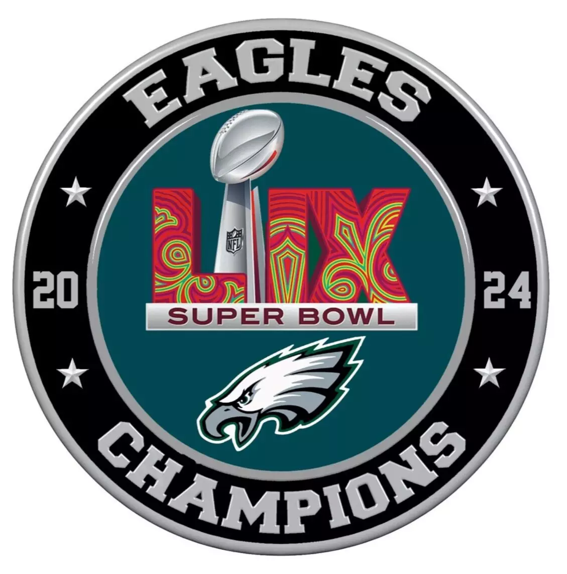 Decalcomanie Vinile Nfl Adesivi Vinile Philadelphia Eagles - Decalcomanie Per Auto, Finestre, Muretti, 5 Misure Diverse Sticker Vinile 5 Misure - Foto 9