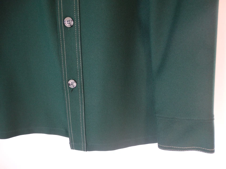 Винтажный 1970-х Towncraft рубашка пенни платье диско зеленый маленький мужской - Изображение 4 из 4