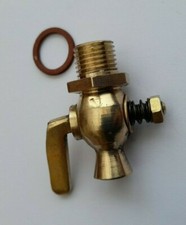 OPEN CRANK STATIONARY ENGINE STRAIGHT NOSE BRASS WATER DRAIN TAP 1/4" BSP 30007