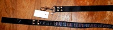 Leash Blues Stripe Rivets Ganz 1" Dog size XL New