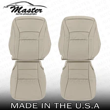 Fits 2013-2017 Honda Accord Front Driver Passenger Side Tan Leather Seat Covers