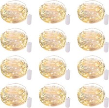 12 Pack LED Fairy Lights Battery Operated String Lights - 7ft 20LED Waterproof