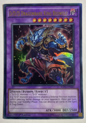 SDPD-DE041 D/D/D Drachenfluch König Beowulf Ultra Rare 1. Auflage YuGiOh Karte
