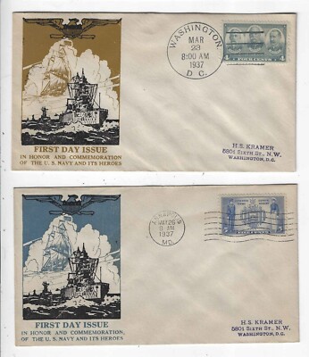 FDC's #785-94 Army/Navy -- Top Notch set 1936-37 | eBay