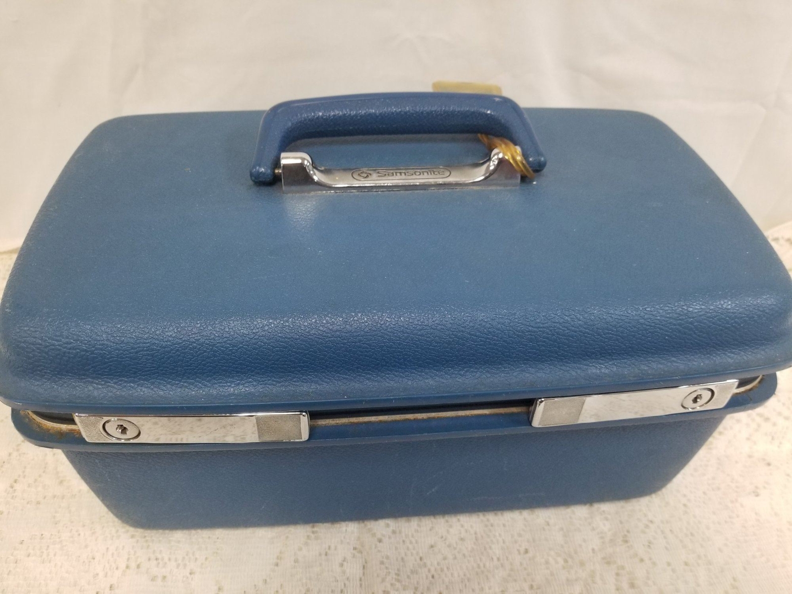 Vintage Samsonite Train Case Blue eBay