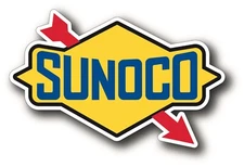 Sunoco Vintage Logo Decal 5X3" Repro Hot Rod Gasoline Petroliana Sticker
