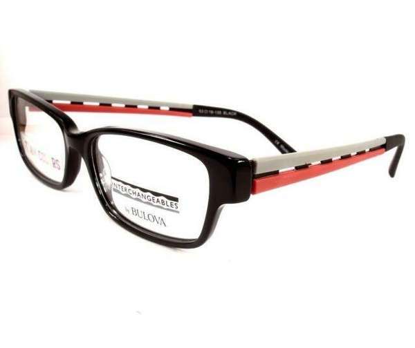 Bulova Champion Black Interchangeable Eyeglasses Women Frames 5315135