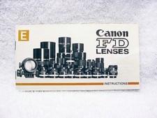 Canon FD Lenses Instruction Booklet 7.40