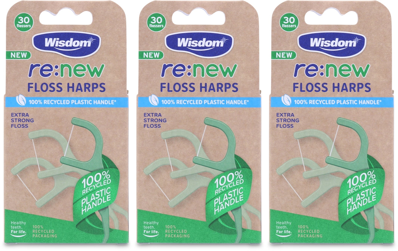 Wisdom Renew Floss Harps 30 Pack x6 Dental Care Oral Hygiene - Image 4