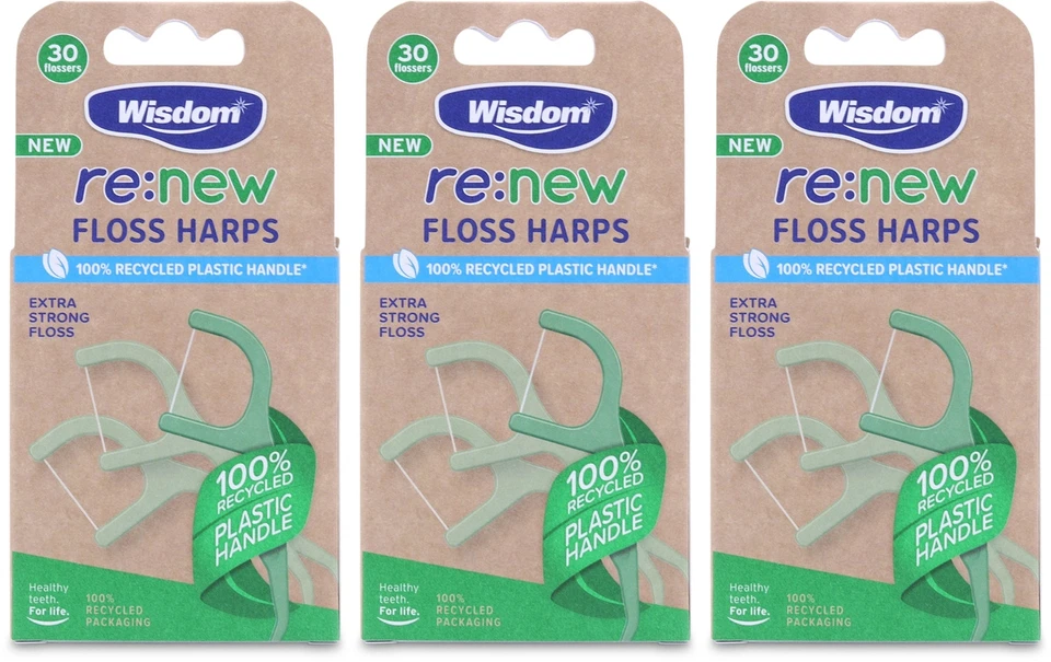 Wisdom Renew Floss Harps 30 Pack X 3