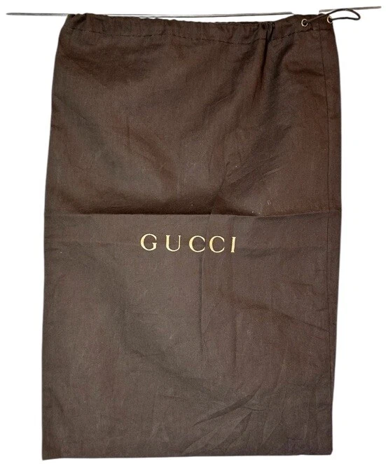 GUCCI Dust Bag SAC À MAIN CHAUSSURES MARRON OR AUTHENTIQUE VOYAGE EMBALLABLE