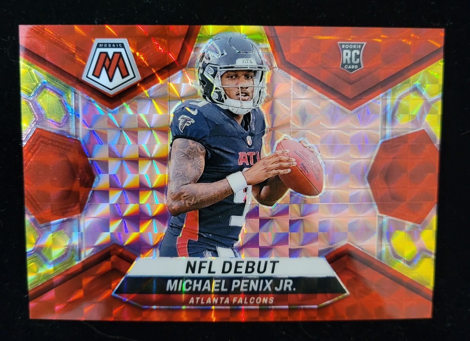 2024 MOSAIC MICHAEL PENIX JR. ROOKIE FUSION RED YELLOW CHOICE RC /80 #274
