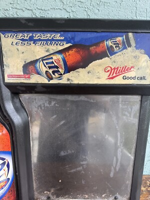 VINTAGE MILLER LITE BEER BOTTLE WORKING MENU LIGHT UP SIGN | eBay