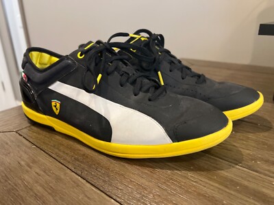 PUMA F1 Ferrari Scuderia Black Driving Power Light Low Racing Sneaker Mens 9.5