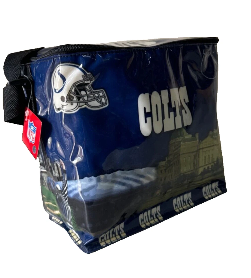 Indianapolis Colts 12 Pack Insulated Cityscape Cooler 11"x10" Team Colors - Image 2 of 4