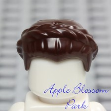 NEW Lego Female Dark BROWN MINIFIG HAIR - Short Braid Bun Princess Bride Queen