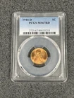 1944 - D United States Lincoln Small Cent - PCGS - MS67  - Red