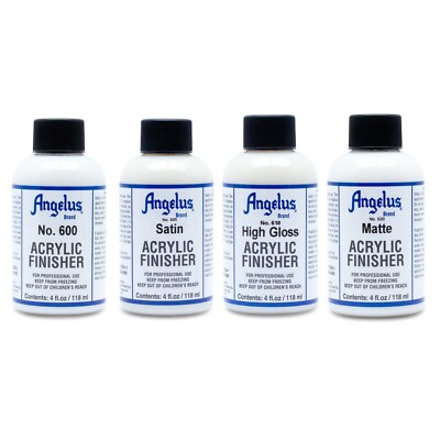 Angelus Brand Clear Acrylic Paint Finisher  Matte/Gloss/Satin/Normal - 4.oz each