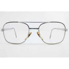 L'Amy Alcide I F Silver Aviator Eyeglass Frames 53-19 140mm Mens Vintage Style