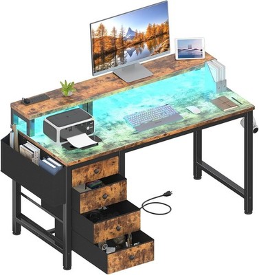 Mesa Escritorio para Computadora con Luces LED Gaming Desk Gamer para PC NUEVO