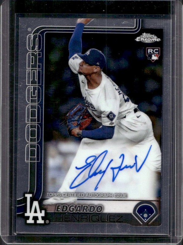2025 Topps Chrome Edgardo Henriquez Auto Autograph RC #RA-EH Dodgers Rookie