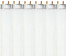 Luxrite F32T8/835 32W 48 Inch T8 Fluorescent Tube Light 3500K 2800lm G13 6-Pack