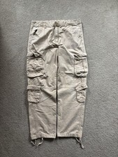 Baggy Y2K Men  s Cargo Pants 36x30 Tan Loose Wide Leg Fit Skater