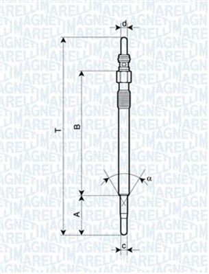 Glow Plug MAGNETI MARELLI UY4A
