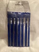 Strauss 6 Piece  6" Diamond Pattern Needle File Set 120/140 Grit