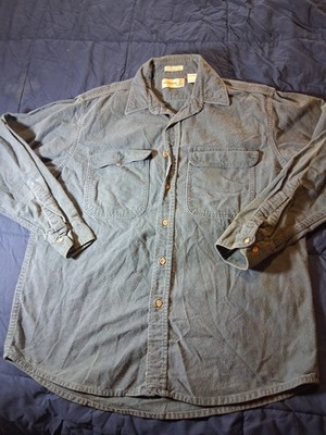 Vintage Fieldmaster button down shirt Mens Large Chamois Long Sleeve Made In USA