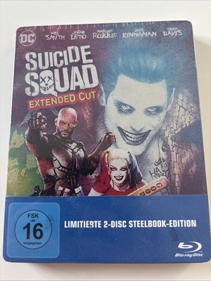 SUICIDE SQUAD ILLUSTRATED ARTWORK BLU-RAY STEELBOOK NEU & SEALED EXTENDED CUT