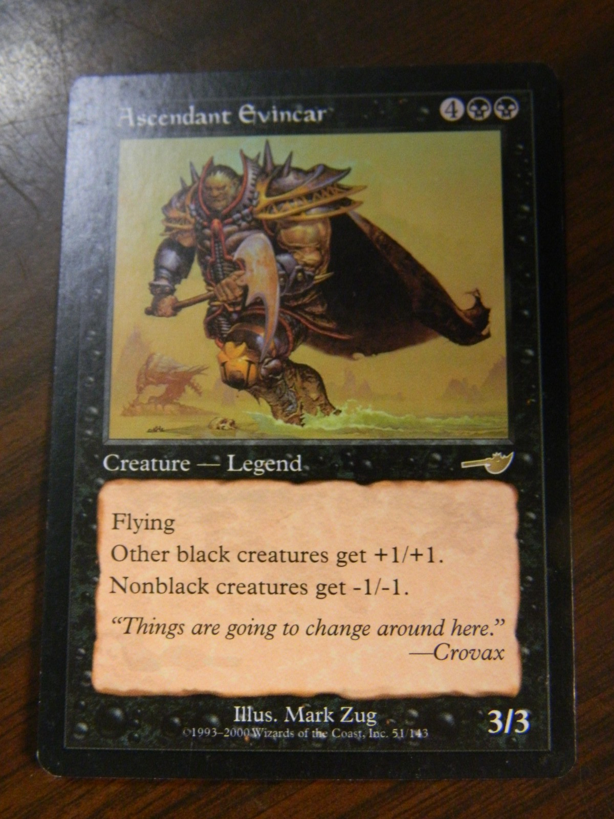 MTG Pre-Modern Black Rare Nemesis Ascendant Evincar Lightly Played Condition