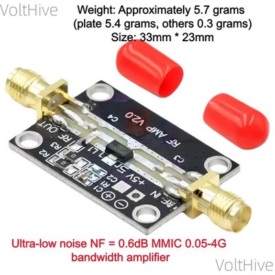 1PCS Ultra-low Noise NF = 0.6dB MMIC 0.05-4G Bandwidth Amplifier Fast Shipping