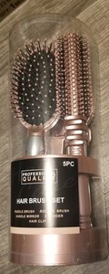 Professional Style Hairbrush Set 5 Piece New