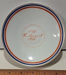 1876 CENTENNIAL PHILADELPHIA SOUVENIR SAUCER REINEMAN PITTSBURGH