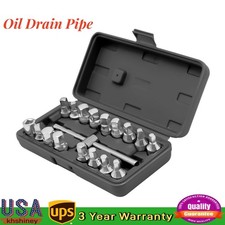18pcs Oil Drain Pipe Plug Square Triangle Socket 38 Drive Removal Tool Set 18pcs Oil Drain Pipe Plug Square Triangle Socket 38 Drive Removal Tool Set