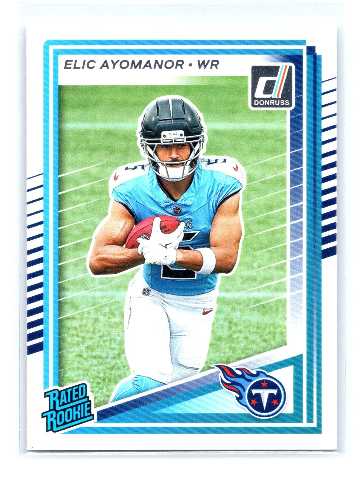 2025 Panini Donruss Football #339 Elic Ayomanor Rookie RC Rated Rookie Titans