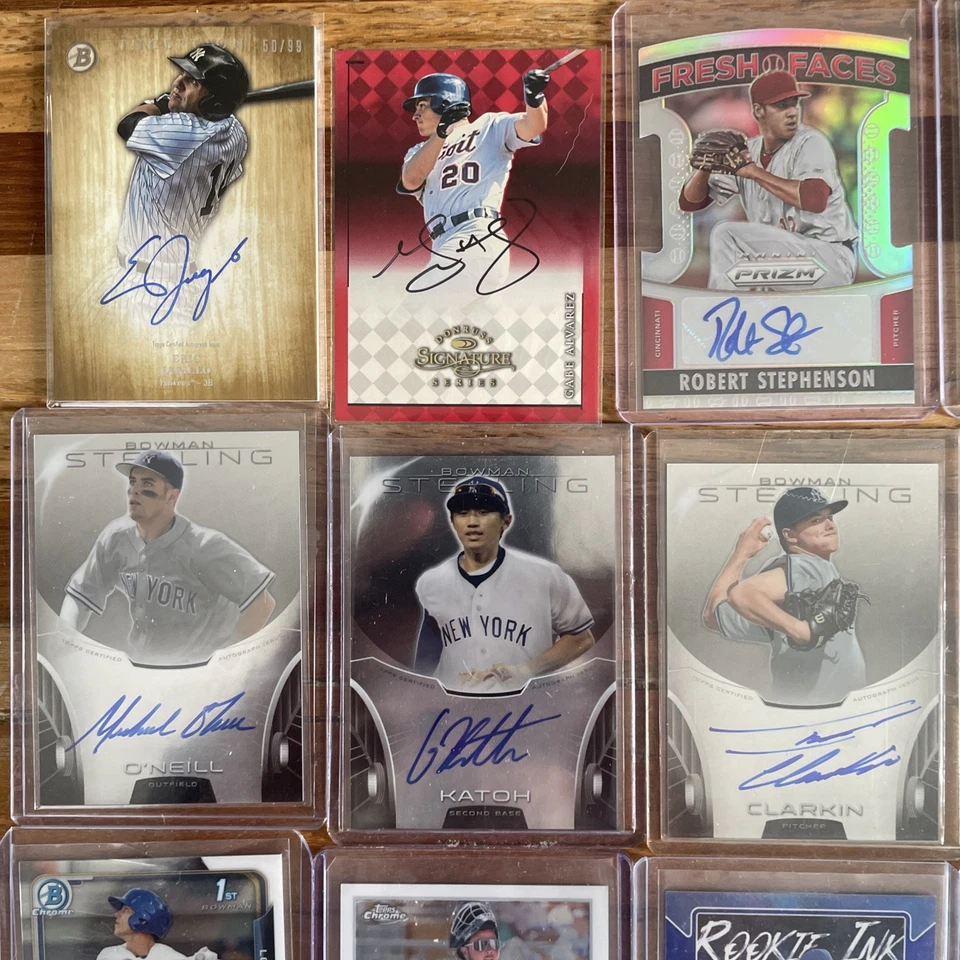 20 card Autograph Baseball Card Lot I ~ mostly no name players! Free Shipping! - Image 2 of 4