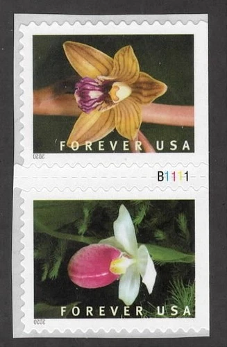 US 5447 5448 Wild Orchids  Plate  # Pair.  MNH 2020