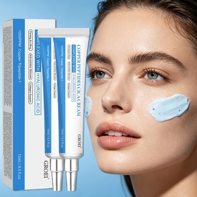 2 Stk. Kupferpeptide-Cica-Creme, komplexiert mit Hyaluronsäure, straffend