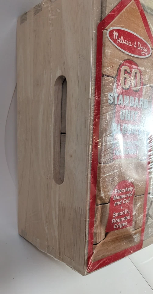 MELISSA & DOUG Standard Unit Blocks 60 Count New Unopened Top Quality Wood - Image 4 of 4