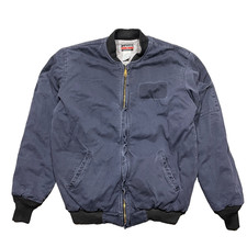 Bulwark Jacket FR Fire Bomber Military Repaired Navy Work Flame Res L Long USED