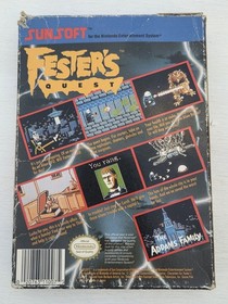 Gioco Nintendo NES Addams Family: Uncle Fester's Quest con scatola e manuale