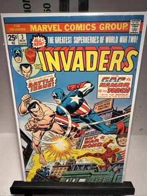 The Invaders #3 (Marvel Comics November 1975)  Captain America Torch Sub-Mariner